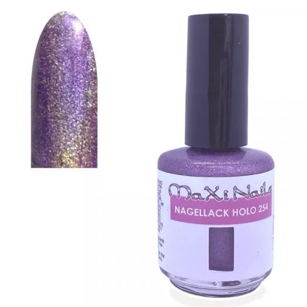 Lufttrocknender Holo Nagellack Lila Nr 254